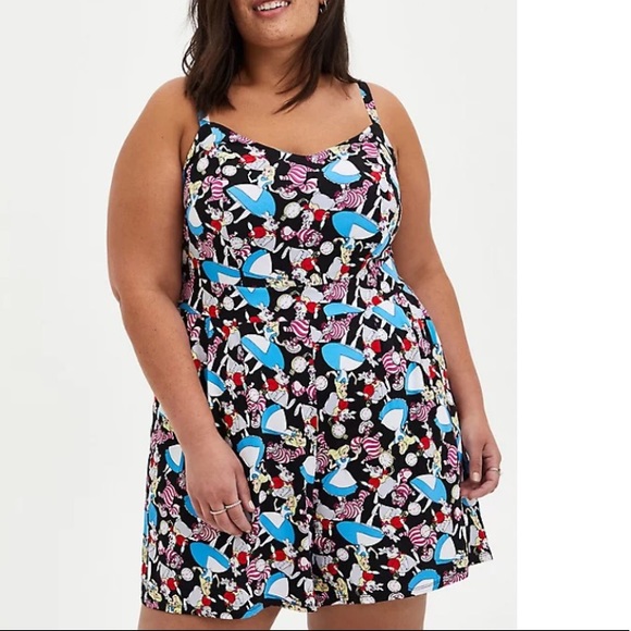 DISNEY ALICE IN WONDERLAND TEA PARTY ROMPER - Picture 4 of 7